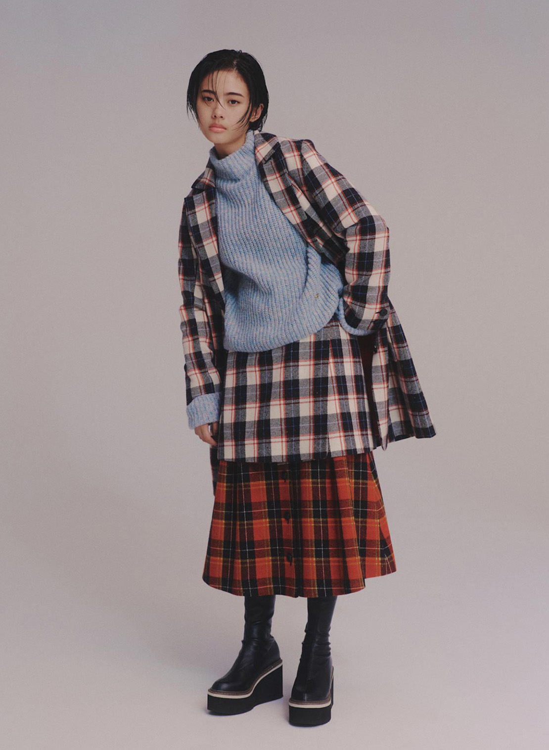 Sawa a la mode レディース 小物 マフラー ファー 赤 レッド
